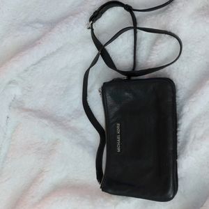 Michael Kors black leather crossbody